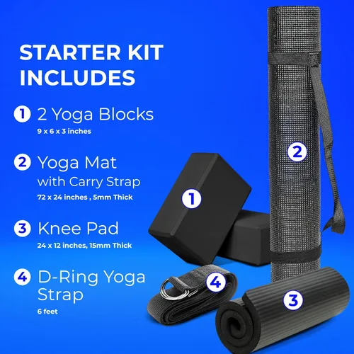 Vista 2 de Paquete de 5 o 6 kits de iniciación de ejercicio, accesorios de yoga y accesorios para la escuela, estudio, hogar