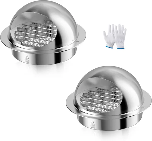 Vista 10 de HG Power - Cubierta de ventilación de pared de 4 pulgadas, cubierta de ventilación para secadora exterior con malla de pantalla, ventilación
