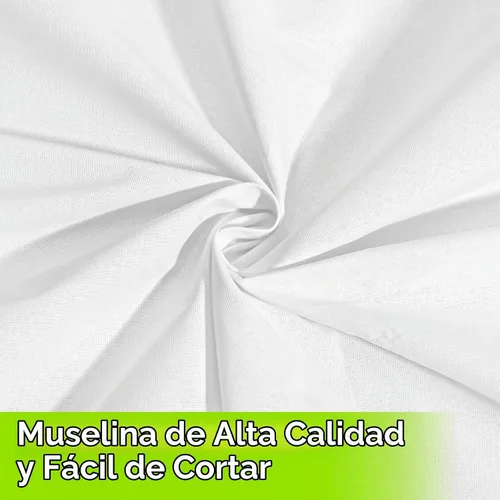 Vista 7 de The Yard - Tela de muselina de algodón blanco de 10 yardas x 63 pulgadas
