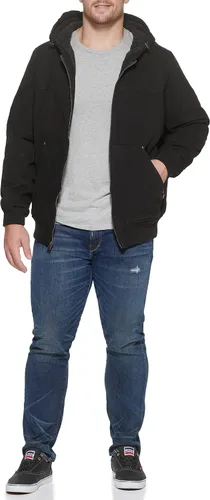 Vista 3 de Levi's Men's Workwear Cotton Canvas Hoody Bomber Jacket (Regular & Big & Tall Sizes)