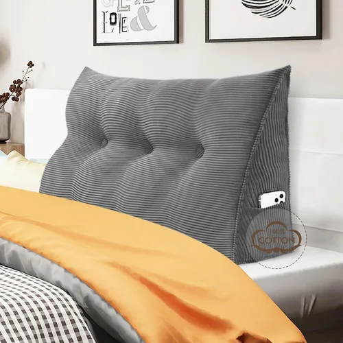 Vista 29 de WOWMAX - Almohada triangular para cabecero; almohada en forma de cuña para cabecero; almohada grande de refuerzo para cama, almohada