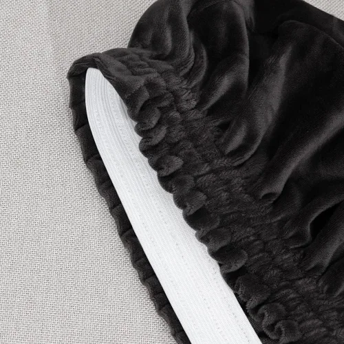 Vista 5 de Funda de Otomán de Terciopelo, Fundas Elásticas para Reposapiés, Funda de Felpa para Taburete de Pies, Fundas Extraíbles para Taburete Reposapiés
