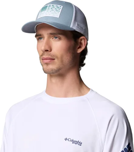 Vista 169 de Columbia Gorra de bola de malla Bandera antigua de malva/blanco/pescado