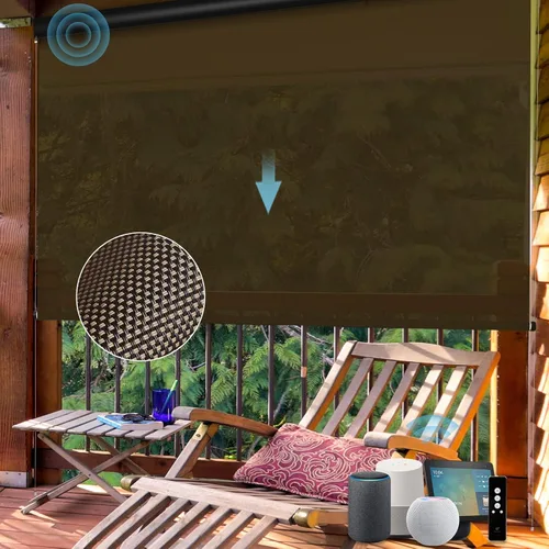 Vista 16 de SmartWings Persianas motorizadas para patio al aire libre con control remoto, compatibles con Alexa/Google/Homekit, resistentes a la intemperie