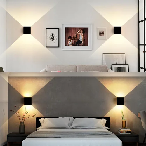 Vista 8 de Lámparas de pared LED 15W al aire libre/interior 3 colores ajustable lámpara de pared IP65 impermeable aplique de pared exterior moderno iluminación