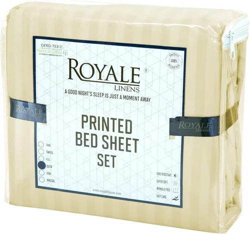 Vista 7 de ROYALE LINENS Juego de sábanas de 4 piezas, microfibra suave cepillada de 1800 hilos, 1 sábana bajera, 1 sábana encimera, 2 fundas de almohada, sin