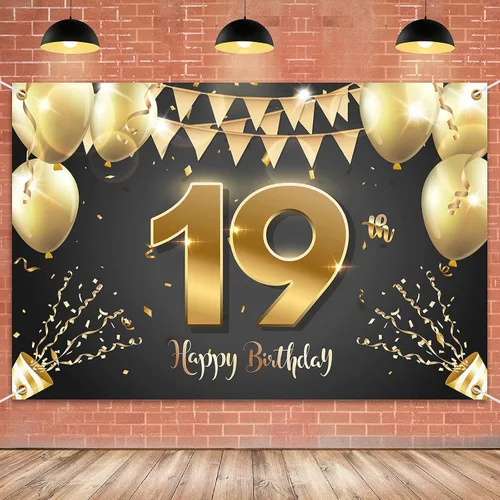 Vista 18 de HAMIGAR Fondo de pancarta de feliz cumpleaños número 10 de 6 x 4 pies, decoraciones de cumpleaños de 10 años, suministros de fiesta para niñas