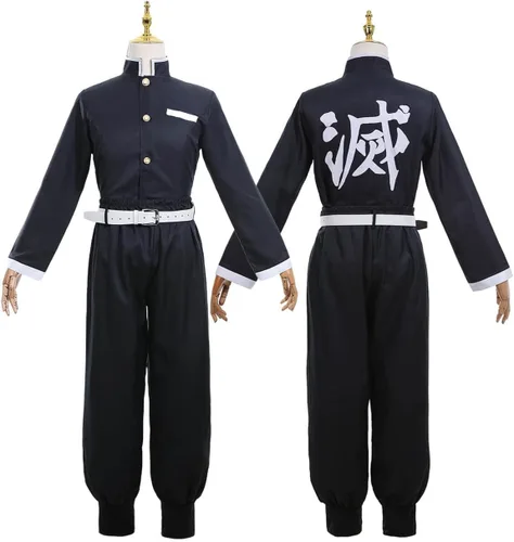 Vista 5 de Nuoqi Zenitsu Cosplay Zenitsu - Disfraz de Zenitsu para cosplay, uniforme