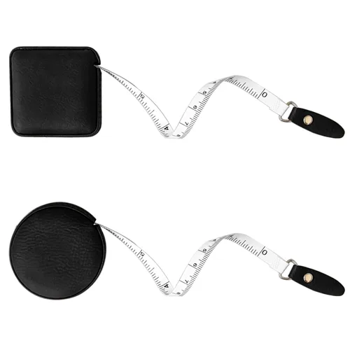 Vista 12 de Cinta métrica para costura, tela médica para el cuerpo, sastre, manualidades, dieta, cinta métrica de 60 pulgadas/1.5M de doble cara retráctil con 1
