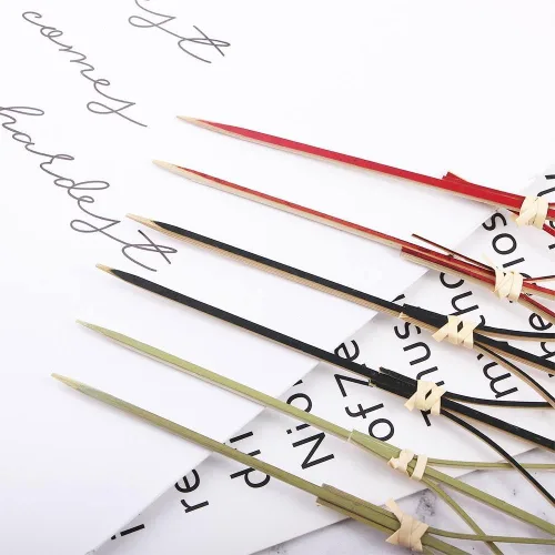 Vista 7 de 100 palillos de bambú para dientes de lujo, pinchos para aperitivos, palillos de dientes para aperitivos, palillos de dientes para aperitivos