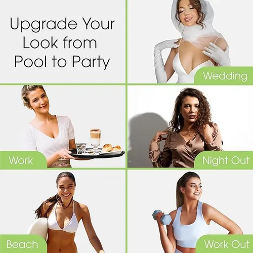 Vista 6 de Insertos de brasier push up con cinta adhesiva adicional, almohadillas de mejora de senos, inserciones de almohadillas de sujetador de repuesto