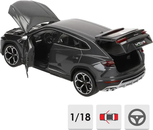 Vista 2 de Bburago B18-11042Y 1:18 Lamborghini Urus, Gris
