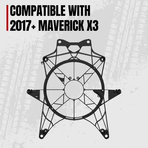 Vista 9 de Maverick X3 - Cubierta de ventilador de radiador de refrigeración, cubierta de ventilador A & UTV PRO para Can-Am Maverick X3 y X3 Max 2017-2024