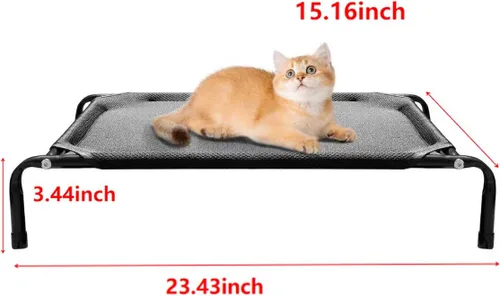 Vista 5 de Camas elevadas para gatos para interiores, material lavable, cómodo diseño elevado para gatos, ideal para uso en interiores para mantener a