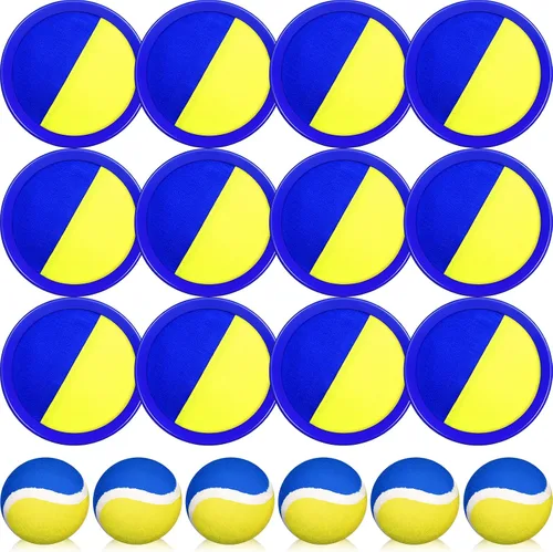 Vista 12 de Charniol Juguetes para niños, juego de lanzar y atrapar, juego de playa, juegos deportivos de pelota al aire libre, juguetes de nailon para niños