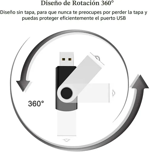 Vista 3 de Maspen Paquete de 20 unidades flash USB 2.0 a granel de 128 MB de pequeña capacidad, memoria USB giratoria JumpDrive (no 128 GB)