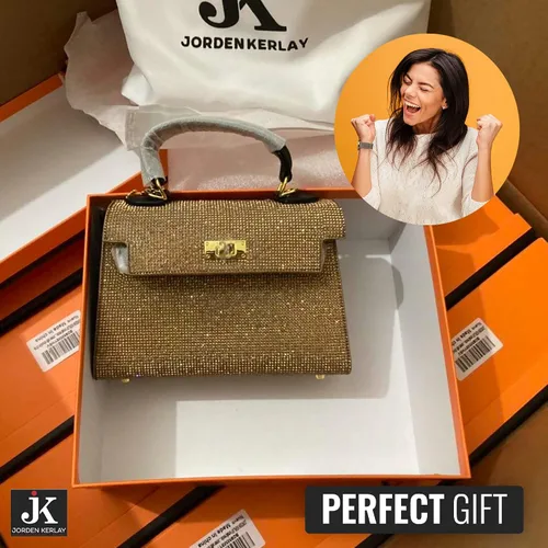 Vista 7 de JORDEN KERLAY Bolso de mano pequeñobolso para mujer Bolso de mano dorado bolso de hombro con asa superior Bolsa dorada estética de diseñador