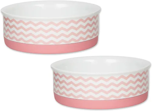 Vista 15 de Bone Dry Ceramic Pet Collection Chevron, juego pequeño, 4.25x2, gris, 2 piezas
