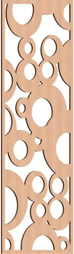 Vista 18 de 9 3/8"W x 24 3/8"H x 1/4"T Farwell Decorativos Paneles de Pared de Madera Calado, Hickory