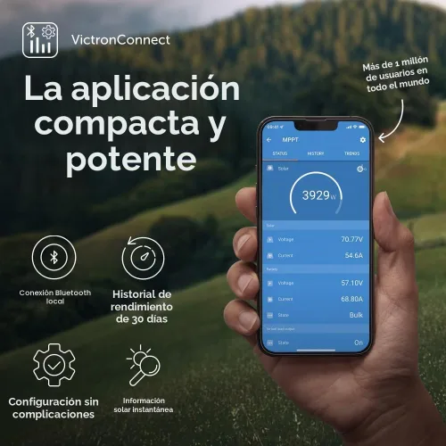 Vista 5 de Controlador de carga solar Victron Energy SmartSolar MPPT MC4 compatible (Bluetooth) - Controladores de carga para paneles solares - 150V, 60