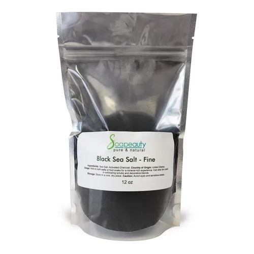 Vista 9 de Sal marina negra hawaiana 100% natural orgánica Gran sal de acabado gourmet y perfecta para cosméticos profesionales de piel, cabello y baño