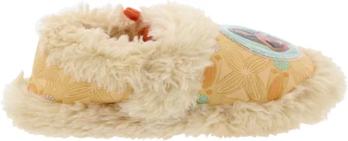 Vista 4 de Disney Moana - Pantuflas de felpa para niña pequeña con piel sintética 11-12 M EE UU para niño pequeño coral Coral