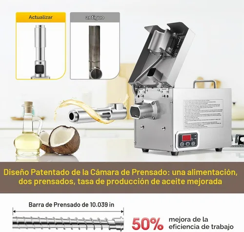 Vista 5 de CGOLDENWALL Máquina de prensa de aceite comercial de 1500 W Expulsor extractor de aceite con controlador de temperatura inteligente/motor