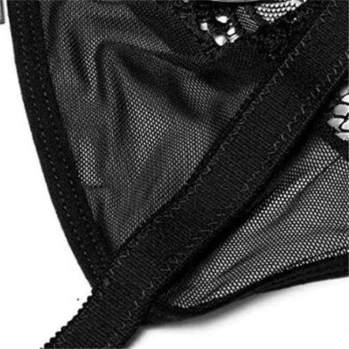 Vista 4 de Sexy Lingerie for Women Sheer Lace Black Bodysuit Leotard Halter Fishnet Body Suit Elegant Honeymoon Lingerie Negligee