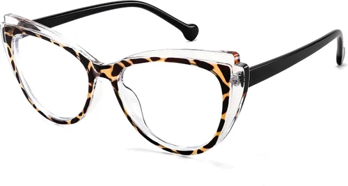 Vista 8 de FEISEDY Gafas de bloqueo de luz azul ojo de gato falso nerd transparente gafas de computadora TR marco de moda B0040
