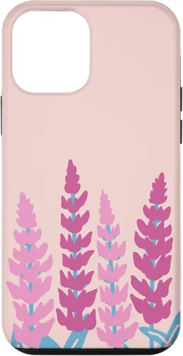 Vista 12 de iPhone 14 Lindo altramuz polyphyllus flor púrpura planta floral para mujeres caso