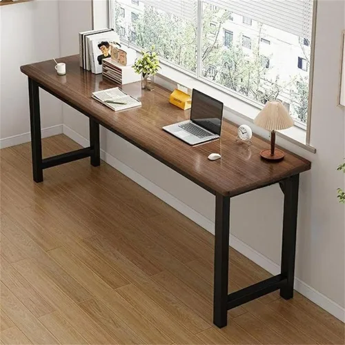 Vista 21 de Escritorio de oficina cuadrado de 15.7 pulgadas de frente a atrás, mesa larga rectangular para sala de estar, escritorio extra largo, estante