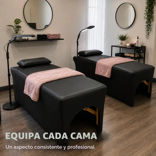 Vista 9 de Onism Funda de cama para extensiones de pestañas, cubierta de mesa de Negro