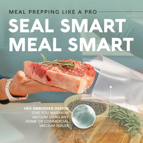 Vista 5 de Avid Armor bolsas comerciales para envasar al vacío, libres de BPA, ideales para Sous Vide. Paquete de 100 unidades., Transparente