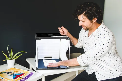 Vista 5 de We R Memory Keepers, Shotbox, equipo de fotografía, portátil y plegable, caja de luz para fotografía, rastreo, plegado, contenido y más