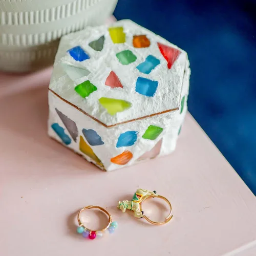 Vista 7 de Sculpd Kit de mosaico para niños, juego de manualidades de pintura para niños a partir de 7 años, cerámica, incluye azulejos de mosaico, 1 juego