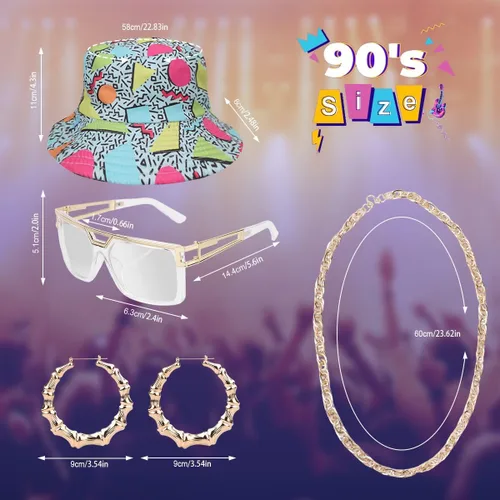 Vista 3 de Traje de los años 80 y 90 para mujer, disfraz de hip hop, blusa con botones, manga corta hawaiana, 6