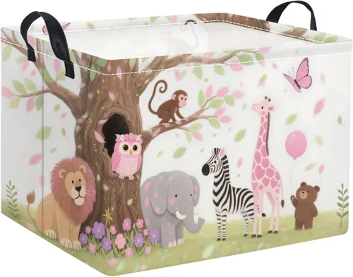 Vista 68 de Cesta rectangular de almacenamiento para bebés y niños, para el hogar, cocina, niñas, lindo contenedor de almacenamiento de juguetes, organizador