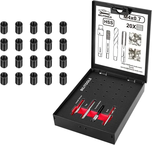 Vista 11 de BILITOOLS Kit de reparación de rosca M6 x 1.0 con inserto de buje sólido