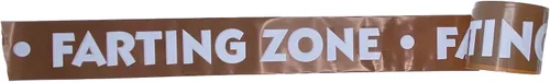 Vista 3 de Island Dogs Farting Zone - Rollo de cinta de precaución para fiestas, 3" x 50