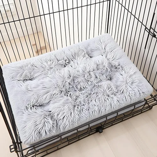 Vista 3 de Cama ultrasuave y esponjosa para perros de tamaño pequeño y mediano, cama cálida para perros calmante, con almohadilla lavable, almohadilla de felpa
