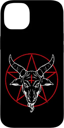 Vista 15 de iPhone 12/12 Pro Baphomet cabra - Estuche Satánico Pentagrama