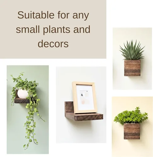Vista 7 de LaLaGreen - Maceta de madera para plantas (2 cajas + 2 estantes), paquete