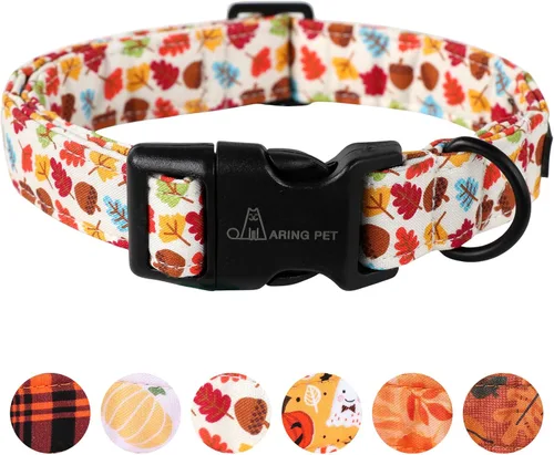Vista 43 de Aring Pet Collar de algodón, ligero y ajustable, con hebilla de liberación rápida para perros pequeños, medianos y grandes, para cachorros, rosa