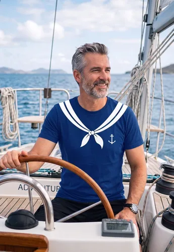 Vista 5 de Tstars Camisa náutica marinera para hombre, camiseta de capitán ancla azul marino para Halloween, despedida de soltero o evento temático