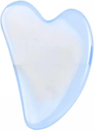 Vista 2 de Herramienta de cuarzo natural con forma de corazón de cristal Gua Sha, herramienta de masaje de spa, herramienta de masaje facial para cuello