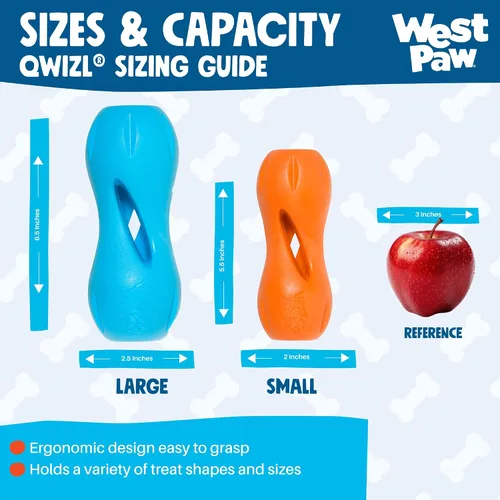 Vista 5 de West Paw Design, Juguete para perro Qwizl Aqua Pequeño