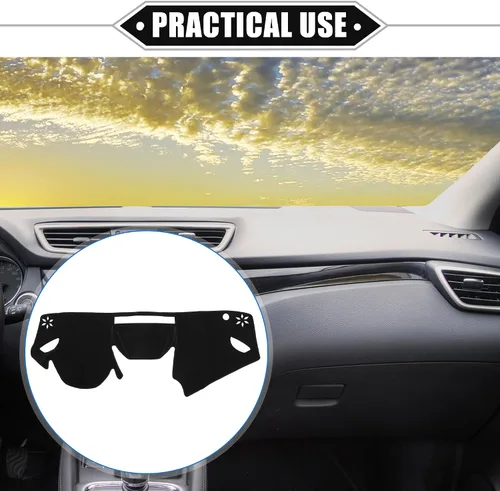 Vista 2 de Alfombrilla protectora para salpicadero de automóvil compatible con Subaru Impreza 2017-2020, protector de poliéster negro para consola central