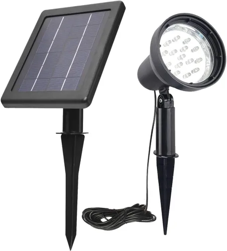 Vista 10 de SUNLONG Focos solares para exteriores, impermeables, brillantes, luz de pared LED, luz de inundación de seguridad, alimentada por energía solar