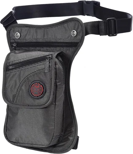 Vista 2 de Bolsa de pierna de gota Fanny PackLigero bolsa de cintura delgada para hombres mujeres viajes o correr caminando gris