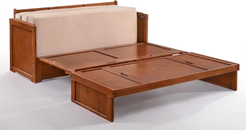 Vista 4 de Night & Day Muebles Murphy Cube Gabinete Cama (Cereza, Queen)